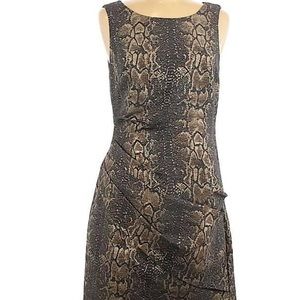 Donna Morgan Brown and Black Sleeveless Mini Dress